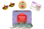 Rena Germany & Bikaji Aslee Bikaneri - Amalfi Oyster Shape Tray set x1 | Khajoor Burfi 250 Gm x1 | Premium Gift Thali