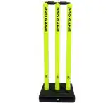 Pro Game Wickets Cricket Stumps Plastic Stump Stand Wicket Stump Cricket Stump Full Size (500-600 g) Green