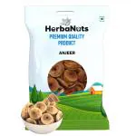 Herbanuts Premium Dried Afghani Anjeer 1Kg Pouch Pack | Dried Figs | Rich Source of Fibre Calcium & Iron | Low in calories and Fat Free | Non-GMO Dried Figs