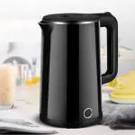 StarAndDaisy Electric Kettle with Stainless Steel Body, 1.8 liters for tea and Hot water. Auto Shut-Off. Cordless (Black)