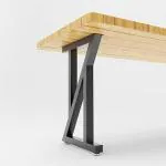 Ventuos - Metal Table Legs 28 Inch,Table Legs Replacement Heavy Duty Square Tube Desk Legs Furniture Legs for Coffee Table, Dining Table (Z- Shape) Pack of 2