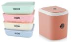 Nabhya Pink Plastic Min West Bin Disposal Dustbin And 4Pc Croma Storage Basket Use In Multipurpose (Pack of 5)