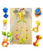 yunicron Max Baby Combo Musical Jhoomer & Rattle Set - 8 pcs Freeoffer