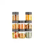 YELLOCUT Premium Quality Modustack Airtight Plastic Pet Container set of 6 1000 ml (Multicolour)