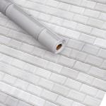 Kuber Industries Self Adhesive Wallpaper Sheet|Vinyl PVC Wall Stickers Peel and Stick for Furniture, Almirah, Table Top, Wardrobe, Kitchen Cupboard,Bedroom-10 Meter,(White)