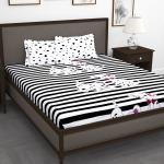 Story@Home 100%Cotton 240TC 1 Double Bedsheet with 2 Pillow Covers(white)