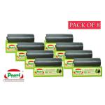 PEARL LUXURY Garbage Bags Extra Large 120 Pcs | 15 Pcs x Pack of 8 Rolls | 30 x 37 Inch | Dustbin Bags/Trash Bags/Dustbin Covers for Wet and Dry Waste