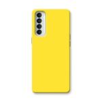 MobiEra Oppo Reno 4 Pro Plain Yellow Color Design Plastic Hard Case Cover