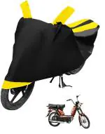 Auto Hub Bike Cover for TVS Heavy Duty Super XL , Dustproof UV Protection water resistant Custom Fit Cover-(Black-Yellow )