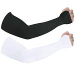 SHIVAAY Vorshape Unisex Black & Crisp White Arm Warmers