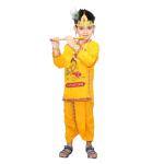 Kaku Fancy Dresses Krishna Costume Krishna Dress Janmashtami/Kanha/Krishnaleela/Mythological Character Krishna Fancy Dress Costume for Boys/Girls - Yellow (3-4 Years) (Without Jewelry & Accessories)