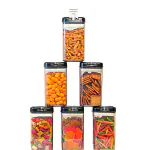 Posh Plasticware Square Airtight Snaplock Kitchen Containers 1000 ml Black