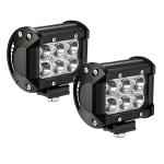 Allextreme 6 Led Fog Light For Cars,Off Road Vehicle, Truck, 4Wd, Suv, Atv - Smd Cree Headlight 10-30V, 18W, Pack Of 2 (Without Switch)