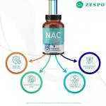 Zespo NAC 550mg - Antioxidant Supplement with Quercetin & Vitamin D3 for Immune Support, Respiratory Health, and Detoxification