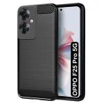 Fashionury Back Cover for Oppo F25 Pro 5G | Hybrid Protection Shockproof | Anti-Slip Grip | Rubber TPU Stylish Back Case for Oppo F25 Pro 5G (Black)