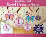 My Party Suppliers 1st Birthday Girl Swirl Decoration