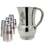 SHINI LIFESTYLE Stainless Steel Glass set or Jug, Water Jug, water glass
