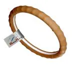 WolkomHome car Steering Cover Leather Steering Wheel Covers Universal 15 inch - Fantom Full Beige