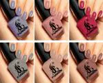 New Pastel HD Shine Color Nail Polish Combo Set ( POOJA 03) Royal Purple, Pink, Rouge, Grey, Nude Pink, Halloween (Pack of 6)