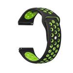 RUPELIK (Nike Button 19mm Strap Black(Dot Green) Soft Silicon Button 19MM Watch Strap Band Compatible for Noise Colorfit Pro 2/oxy, Noise Colorfit Pluse / Boat Storm Smart Watch Strap 19mm Silicone Watch Strap.