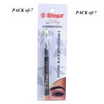 Shingar Silky Natural Black Eyebrow Pencil With Vitamin E - Black|Creamy Texture|2g each|Pack Of 7|