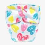 Mylo Essentials Cloth Diaper for Babies|Oeko-Tex Certified|(3Months-3Years)|5kg-17kg|Reusable with Adjustable Snap Button|Pack includes 1 Diaper & 1 Wet-Free Inserts-(Heart Doodle)