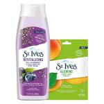 St. Ives Revitalizing Acai, Blueberry And Chia Seed Oil Body Wash With St.Ives Glowing Apricot Sheet Mask, 400 Ml (Combo Of 2) Radox