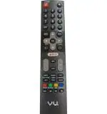 NIJ UV-01144 Remote Control with Netflix Function for VU Smart LED, LCD (Black)