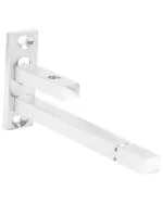 Raghuvanshi Marketing Silver Stainless Steel F Type Glass Shelf Bracket Square (8 inch, Pack of 12)