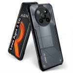 Fashionury Ultra-Hybrid Crystal Clear Back Cover Case for Lava Agni 2 5G | Shockproof Design | Total Camera Protection | Transparent Back (PC & TPU) Lava Agni 2 5G (Black Bumper)