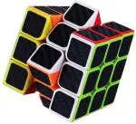 Enorme High Speed 3x3x3 Smooth Neon Color Carbon Fiber Black Stickerless Magic Puzzle Cube