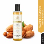 Khadi Natural Sweet Almond Hair & Body Oil (Pack 1, 210ML)