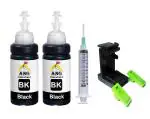 ANG Refill Ink for USE in HP Deskjet Ink 2138,2675,2676,2677,2678,3635, 3636,3638,3775,3776,3777,3778,3779,4535,4536,4538,4675,4678,5075,5078,5085,5088,5275,5278 Printer 2 BK 1 Tools 1 Syringe