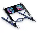 Tech Gear Laptop Stand With 2 Cooling Fans Cooler Quiet Slim USB C Holder For 11-17.3 Inch Laptop Stand