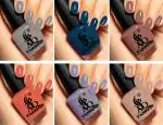 AQ FASHION New Pastel HD Shine Color Nail Polish Combo Set ( POOJA 05) Gery, Astronaut Blue, Brown, Peaches Orange, Royal Purple, Nude (Pack of 6)