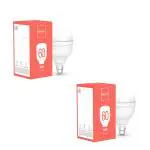 Fybros Warm White Hybrid Round Led Night Bulb Bedroom Lights For Home - 60 Watts, 2 Pc