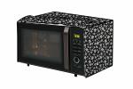 The Furnishing Tree Microwave Oven Cover for Godrej 28 L GME 528 CF1 PM Floral Pattern Black