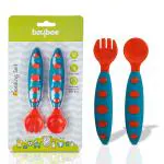 baybee Red Ultra Soft Baby Training Feeding Spoon Set for Baby Toddlers (6+ Months)