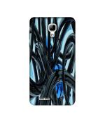Casotec Black and Blue Rings Design Printed Silicon Soft TPU Back Case Cover for Micromax Bolt Selfie Q424