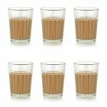 SATYAM KRAFT 6 Pcs Tea Chai Milk Coffee Small Glass Cups Mug Best Items Home Crockery for Brother, Sister, Women, Men, Girls (Transparent) (100 ml Cup, Set of 6)