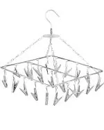 DARAZ Stainless Steel 25 Drying Clip Clothes Hanger Clips Hanging Cloth Baby Clothes Clip Hangers Balcony Drying Napkins Undergarments Socks Ties Cloth Pegs Hangers for Clothes Hanger