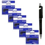 Epson ERC 22 (B) Ribbon (SET OF 5) with 3in1 Multi-Function Creative Mobile Phone Stand