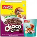 Kwality Choco Rings 375g Box & Fruitrings 100g Pouch