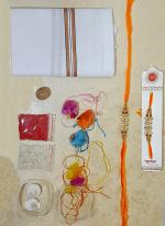 Bhakti2Shakti-Making Worship Special - Raksha Bandhan Set | Rakhi for brother | Bhaiya ki rakhi | Fancy rakhi for men with roli akshat handkerchiefs and other stuff (2 rakhi and 1 rumal)
