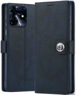 BINTAGE Flip Cover for TECNO BG6 / Spark Go 2024 (Blue, Shock Proof, Pack of: 1)