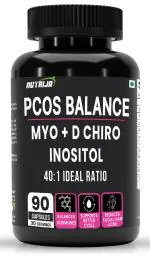 NutriJa PCOS Supplement - Myo Inositol 2000mg, D-Chiro-Inositol 50mg - 40:1 Ideal Ratio - (90 Capsules (30 Servings))