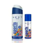 NEXT Sports No Gas Deodorant Spray: A Duo of Confidence and Freshness - For Men & Women (150ml +50ml, Pack of 2)