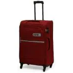 Citizen Journey Pulse Trolley Bag for Travel 68 cms Medium Check-in Luggage Bag | Polyester Soft Sided Suitcase for Travel with 4 Spinner Wheel & Built-in Combination Lock (Maroon)