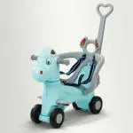 Baybee 2 in 1 Baby Horse Rider Kids Ride On Car for Kids, Push Ride on Toy with Parental Push Handle, Rotating Head & Safety Belt | Horse Baby Push Car | Kids Car for Toddlers 1 to 3 Year Boy Girl