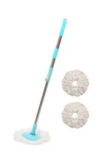 Pranay's Kleanup Deluxe Spin Mop-Rod Set|Wet & Dry|Cleaning Mop|Mops Pocha 2 Microfiber Refill